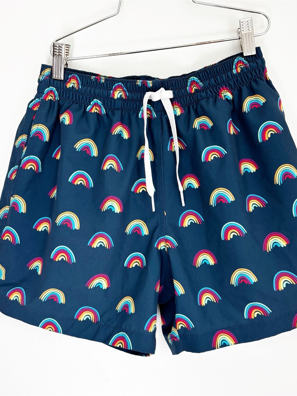 Chubbies Rainbow Road Swim Trunks Elastic Waist 4" Inseam Shorts Small